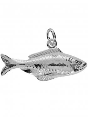 Fisch gross, Charm in 925 Silber