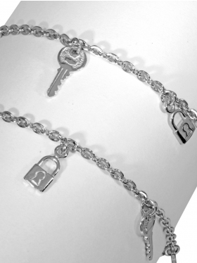 Schlüssel+Schloss, Modell 02, Armband L 16+3 cm