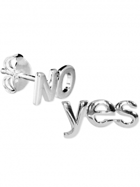 Ohrstecker "Yes / No" in 925 Silber