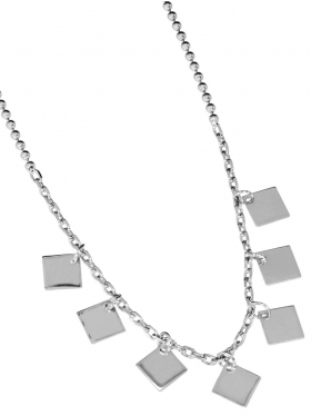 Silberkette "Raute", 925 Silber rhodiniert, L 40+5 cm