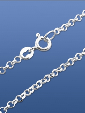 Halskette/Armband ø 2,2 mm, Modell Rolo diamond cut, 925 Silber
