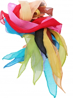 Chiffon-Seidenband Crinkle breit in verschiedenen Farbtönen