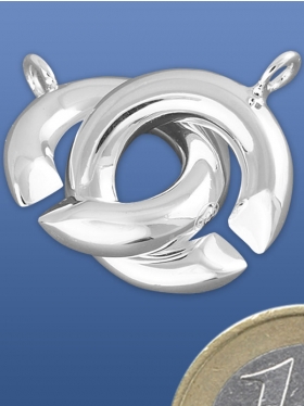 Ring-Ring Verschluss ø 18 mm, 925 Silber