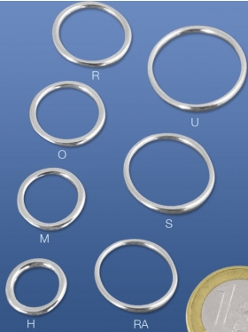 Ring geschlossen, Stärke 2 mm, verschiedene Größen, 925 SIlber