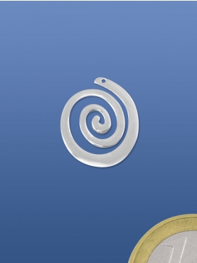 Spirale flach mit Loch, 925 Silber