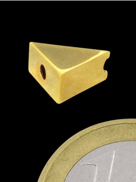 Dreieck glänzend, 9 / 10 mm, 925 Silber vergoldet (5 St.)
