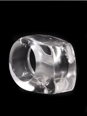 Bergkristall aus Brasilien, Steinring Gr. 54, Unikat
