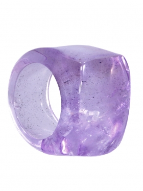Amethyst from Brazil, stone ring size 58, unique