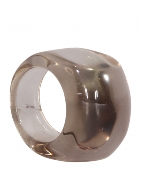 Smoky Quartz from Brazil, stone ring size 53, unique
