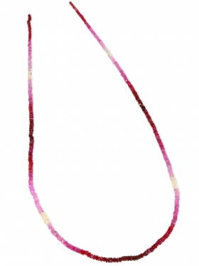 Rubin mit Farbverlauf, Linse facettiert 2,5 mm, Strang Länge ca. 40 cm, 1 St.