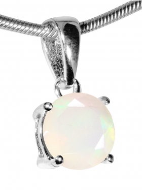 Opal, Anhänger "Round" facettiert, 925 Silber