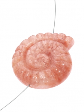 Moosachat pink, Schnecke ø 24 mm, Element zum Fädeln