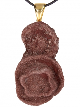 Stromatolith aus Marokko, Anhänger mit Silberöse, Unikat