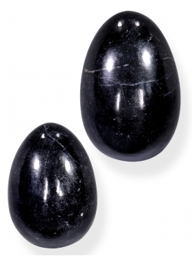 Turmalin schwarz aus Brasilien, Deko Ei in verschiedenen Größen