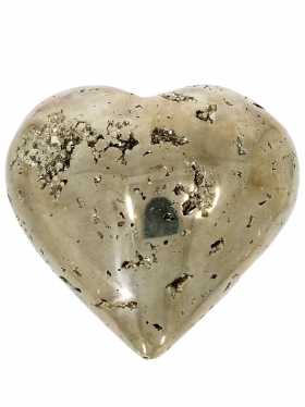 Pyrit Herz aus Peru,  7 / 7,5 / 3,4 cm, Unikat
