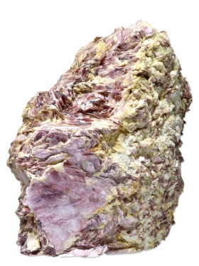Lepidolit aus Brasilien, Deko-Mineral mit gesägter Standfläche, Unikat