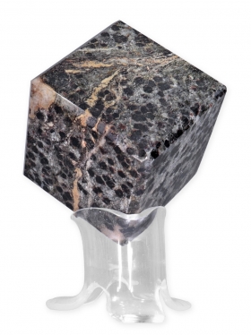 Granat in Matrix aus Kärnten, Deko-Würfel inkl. Acrylsockel, Unikat