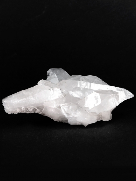 Bergkristallstufe (Kristallgruppe) mit natürlichen Spitzen, Unikat