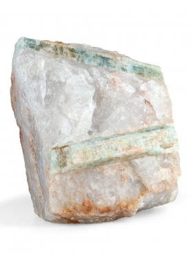 Aquamarin in Quarz, Deko-Mineral, Unikat