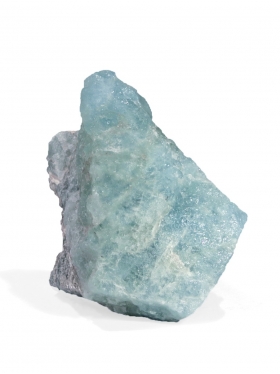 Aquamarin aus Brasilien, Deko-Mineral mit gesägter Standfläche, Unikat