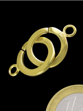 Ring-Ring Verschluss, ø 14 mm, 925 vergoldet