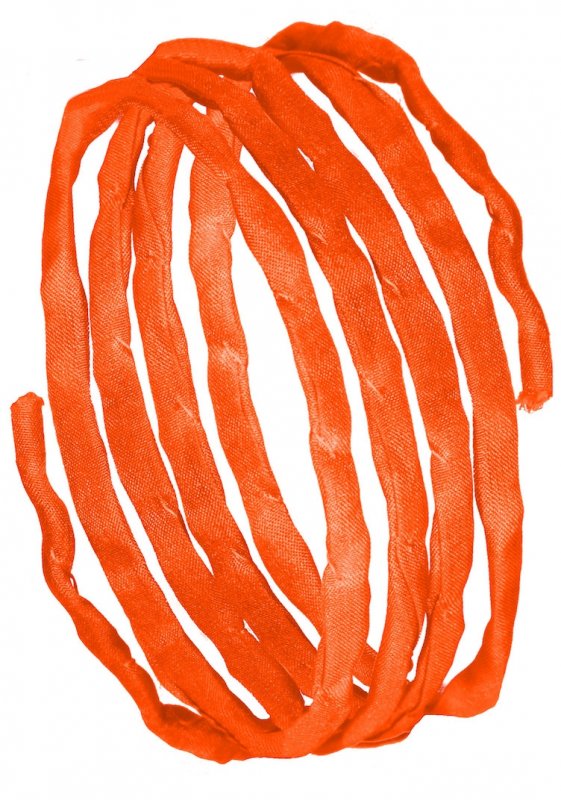 Silk ribbons L 1 m - orange (70)