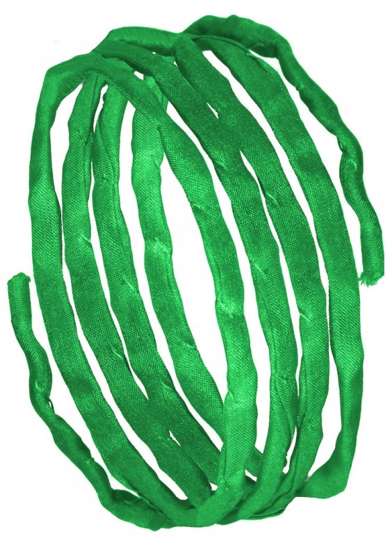 Silk ribbons L 1 m - green (50)