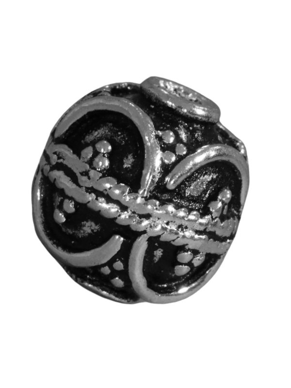 Ethno ball ø 8,5 mm, silver oxidized