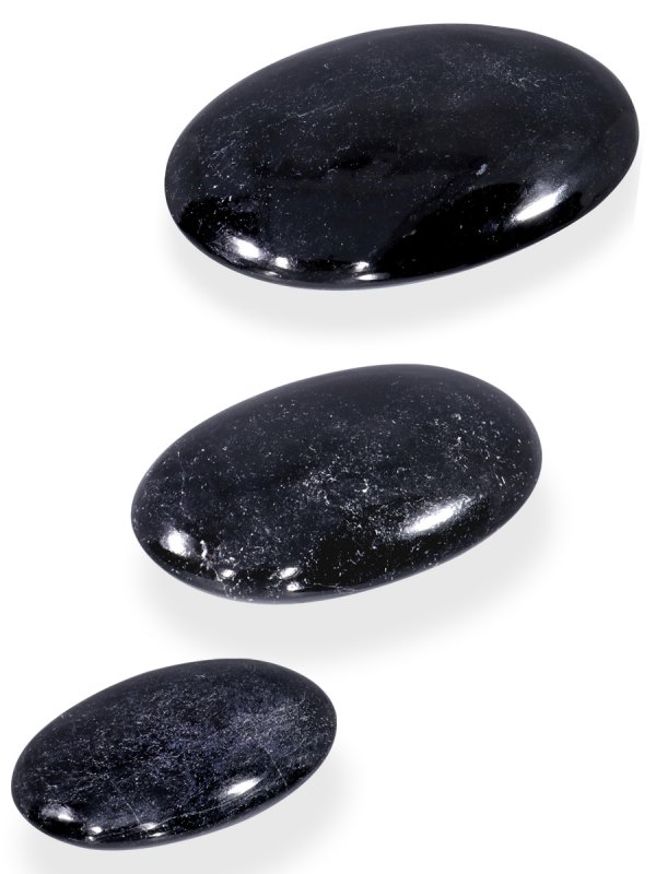 Tourmaline black, massage / soap stone in different sizes
