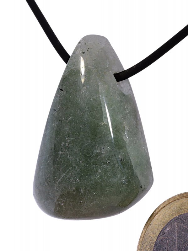 Rock Crystal with Chlorite from Carinthia, pendant drilled, unique
