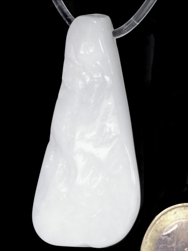 Snow Quartz from Carinthia, pendant drilled, unique