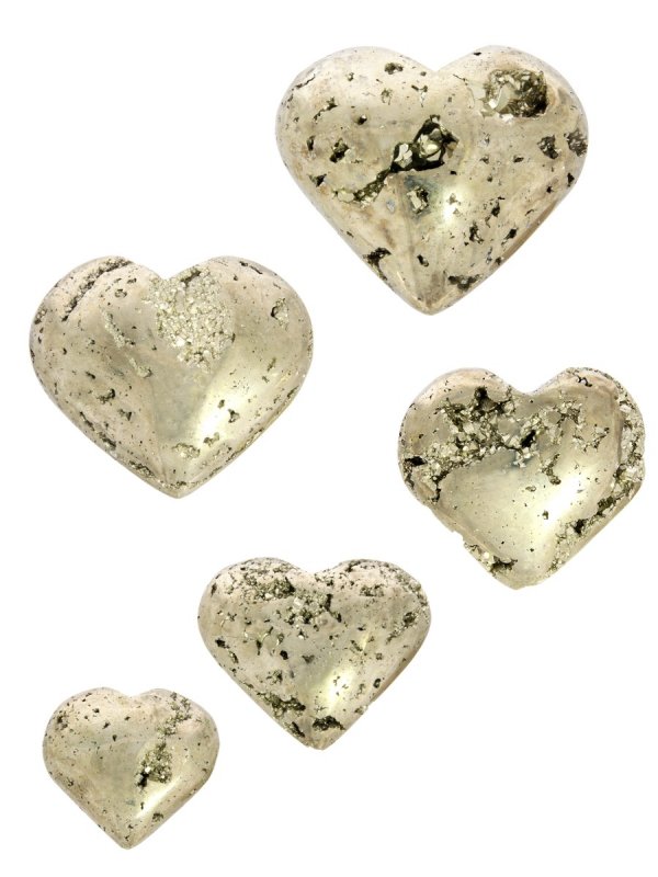 Pyrite decorative heart from Peru in different sizes