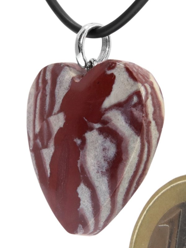 Dr. Liesegang Stone from Black Forest, pendant with silver loop, unique