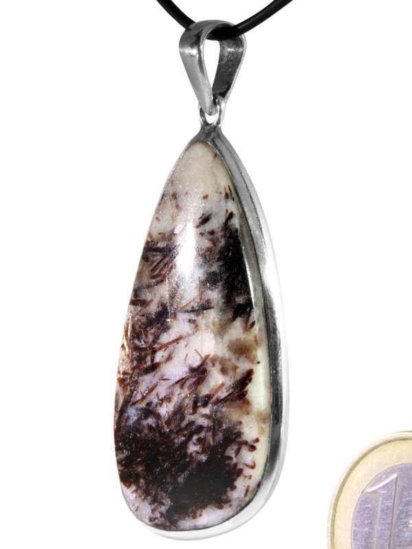 Astrophylite from Russia, pendant set in 925 silver with loop, unique