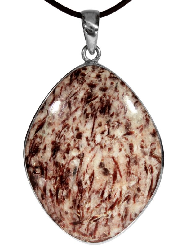 Astrophylite from Russia, pendant set in 925 silver with loop, unique