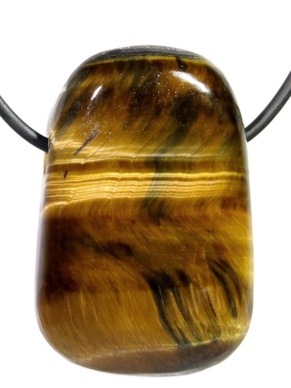 Golden Tigereye from South Africa, drilled pendant, unique