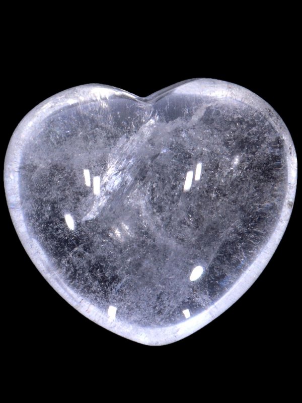 Rock Crystal from Brazil, deco heart