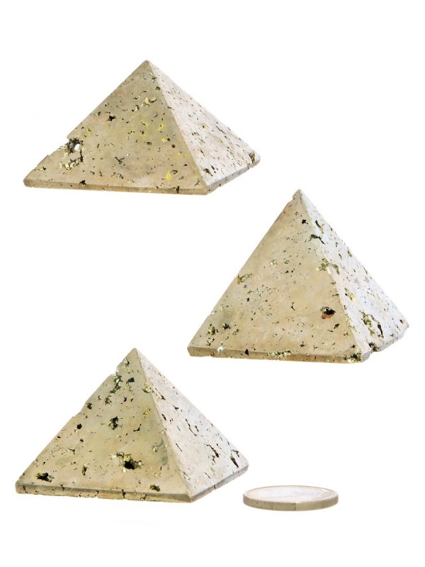 Pyrite decorative pyramid from Peru in different sizes