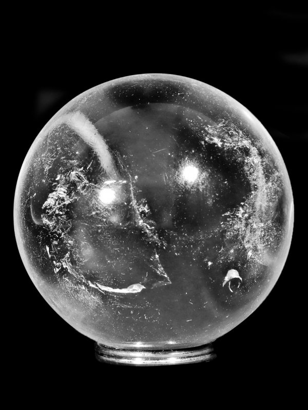 Rock Crystal deco sphere ø 4,5 cm from Brazil, unique