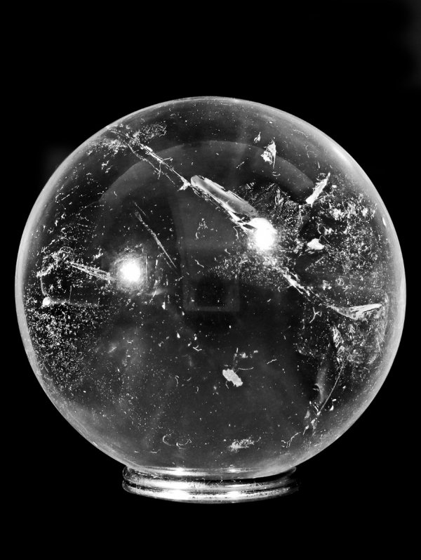 Rock Crystal deco sphere ø 4,3 cm from Brazil, unique
