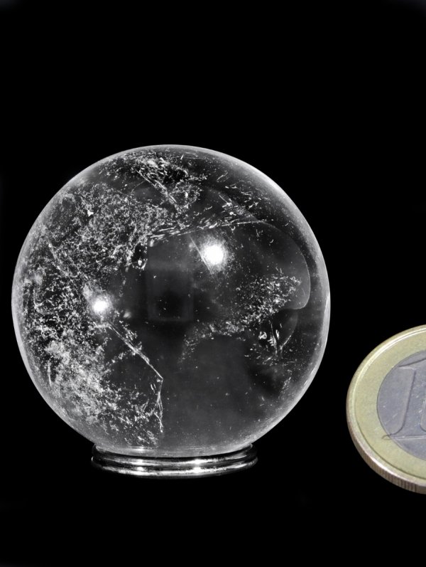 Rock Crystal deco sphere ø 3,8 cm from Brazil, unique
