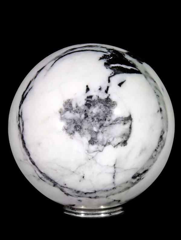 Zebra Marble deco sphere ø 4,9 cm from Brazil, unique