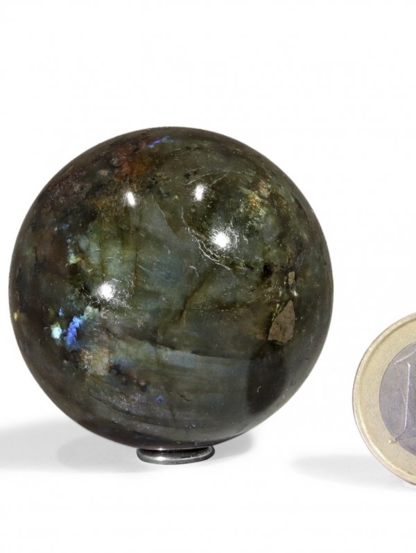 Labradorite deco sphere ø 4,4 cm from Madagascar, unique