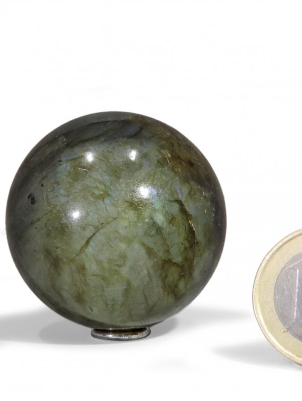 Labradorite deco sphere ø 3,8 cm from Madagascar, unique