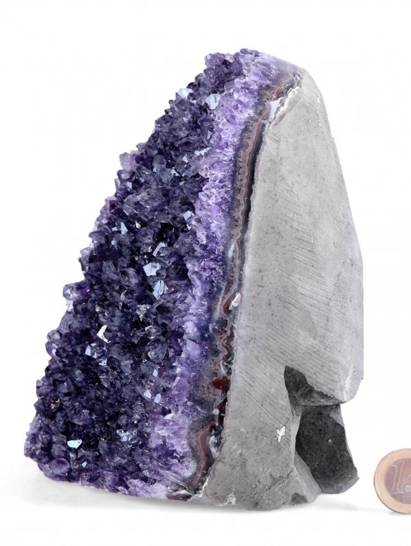 Amethyst from Brazil, druse with sawing base, unique