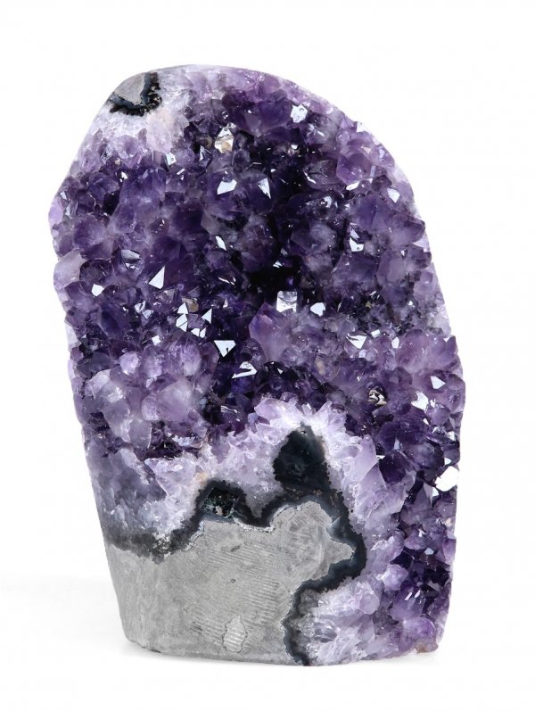 Amethyst from Brazil, druse with sawing base, unique