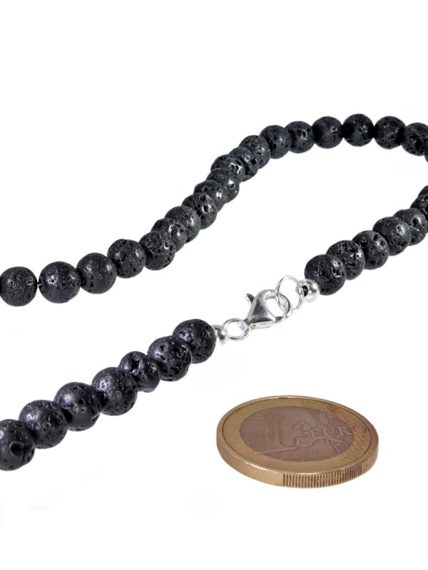 Lava ø 8 mm, necklace, L 42 cm