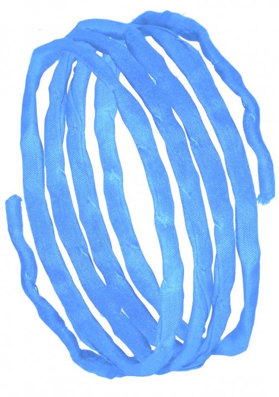 Silk ribbons L 1 m - medium blue (37)