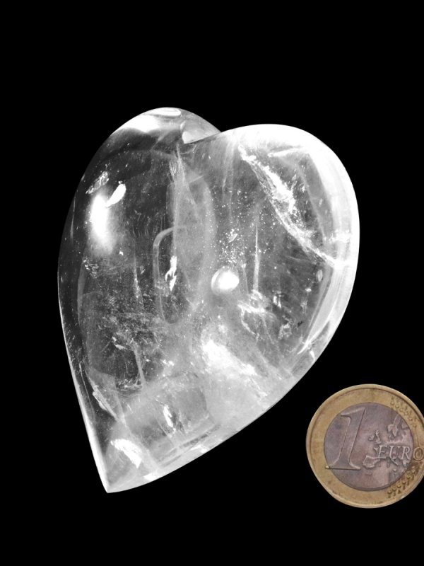 Rock Crystal deco heart from Brazil, unique