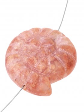 Moosachat pink matt, Schnecke ø 22 mm, Element zum Fädeln